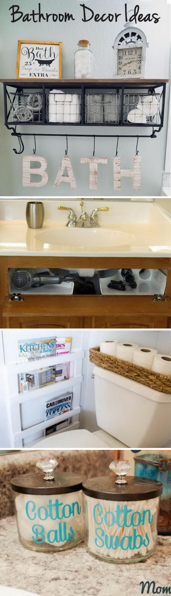 25+ Creative Bathroom Storage and Organization Ideas